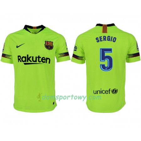 Koszulka FC Barcelona SERGIO 5 Wyjazdowe Koszulki Piłkarskie 2018-2019 Krótki Rękaw